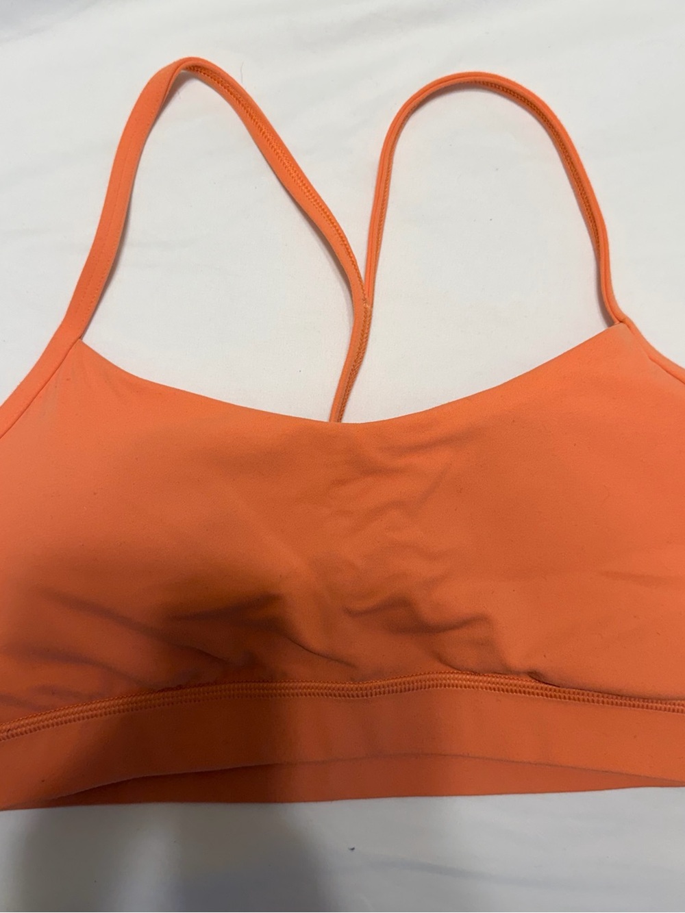 lululemon athletica Coral-Orange Strappy Sports Bra